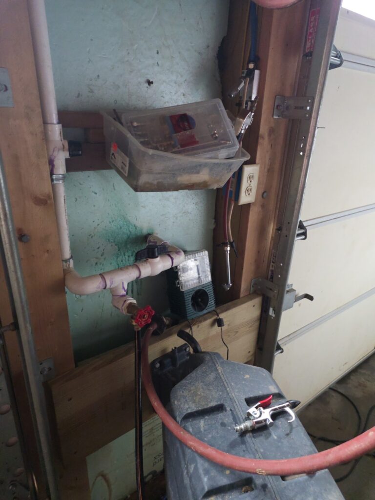 New PVC sewer pipe installation with gravel bedding