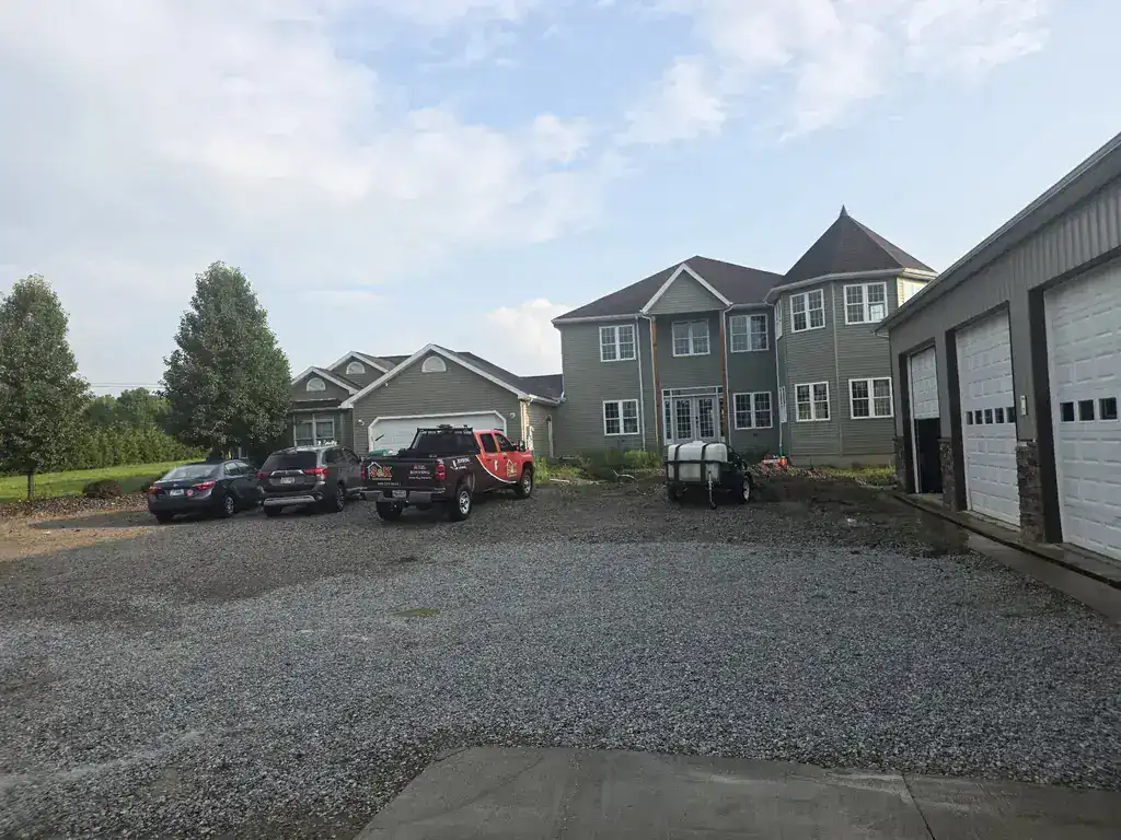 S&K service truck at a residential property